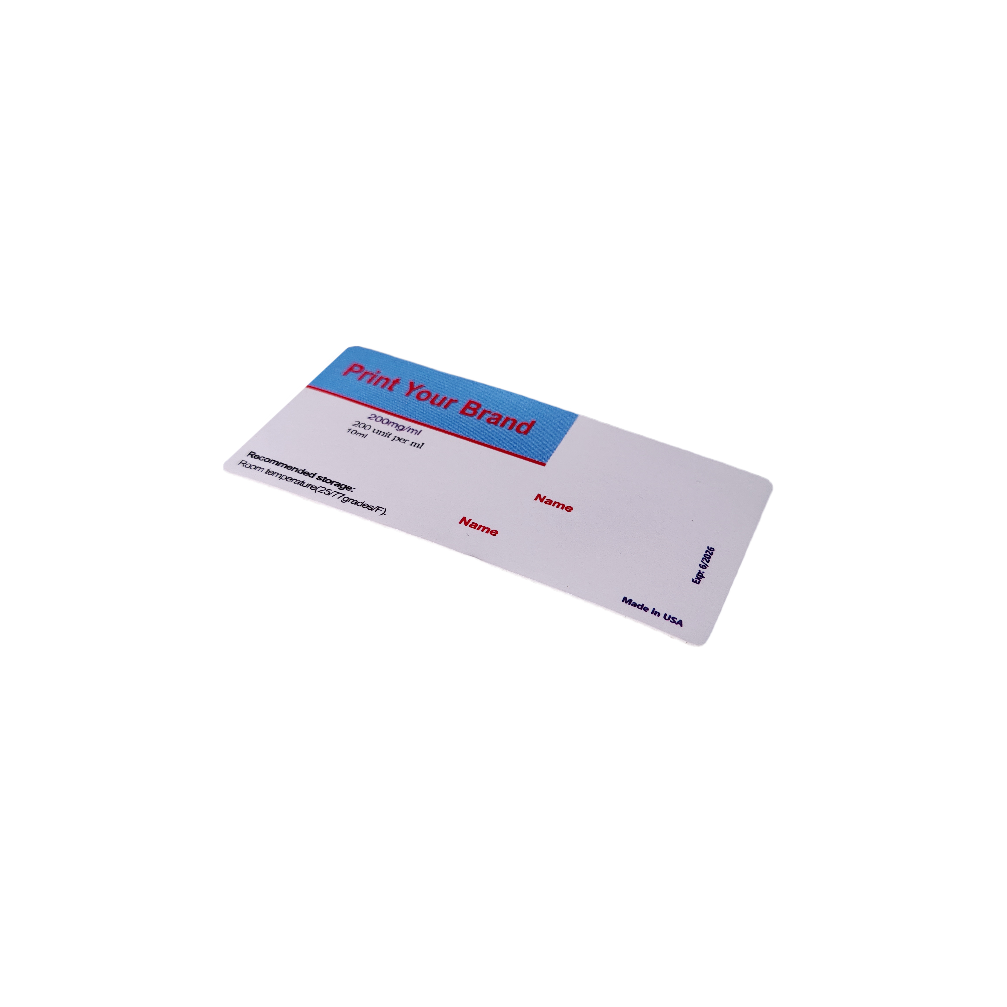 Custom Printing Service 10ml Vial Packaging with Durable Paper Material and UV Printing for Bottles and Adhesive Labels