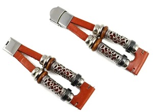 BEEFLYPOWER 20 22mm Bracelet de montre rétro en cuir style ethnique pour Apple <span class=keywords><strong>Watch</strong></span> S11 10 9 8 et <span class=keywords><strong>Samsung</strong></span> <span class=keywords><strong>Watch</strong></span> 6/5/<span class=keywords><strong>4</strong></span>/<span class=keywords><strong>Classic</strong></span> - Product Image 4