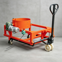 Mélangeur de fûts électrique 400 kg, rotateur pour fûts d'huile de 55 gallons, machine de mélange à rouleaux, levage industriel mobile, rotation à 360 degrés