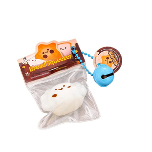 Jouet anti-stress à presser en forme de pain, pendentif cloche mignon, jouet souple de dessin animé pour la décompression, <span class=keywords><strong>petit</strong></span> cadeau en plastique - Product Image 5