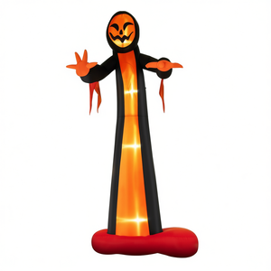 Decorazione Gonfiabile di Halloween a Forma di Grimorio di 3,6 Metri con Luci e Faccia di Zucca per Esterni - Product Image 1
