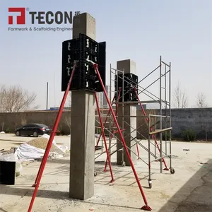 TECON Ajustável de Plástico Edifício De Concreto Molde Formas Concretas de Construção de Cofragem De Coluna de PVC