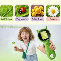 Children's Digital Microscope Hand Magnifier HD 2MP Science Learning Microscope Toy Set Industrial Magnifying Glass for Kids