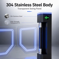 Barrière pivotante automatique bidirectionnelle haute sécurité en acier inoxydable Chengshengtong CST-B06 avec reconnaissance faciale et code QR anti-collision