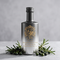 Bouteille cylindrique super-flint de 500 ml avec logo couleur personnalisé, col vissé, pour spiritueux, liqueur, vodka, whisky, emballage de boissons, vente en gros