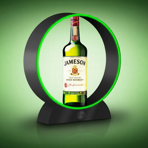 Présentoir à Bouteilles de Vin en Acrylique avec Base Lumineuse - Vitrine Illuminée de Comptoir pour Whisky et Liqueurs - Product Image 1