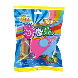 Wholesale snack cut bubble gum roll fruit chewing gum fruit roll ups candy gummy candy