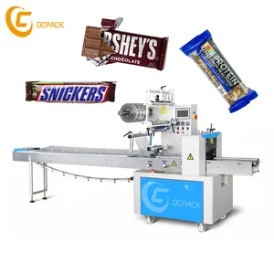 Высокоскоростная упаковочная машина для упаковки хлопьев, протеиновых батончиков, шоколадных батончиков