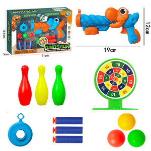 Venta caliente dinosaurio espuma juegos de disparos aire suave bala Ping <span class=keywords><strong>Pang</strong></span> pistola niños Blaster espuma dardos juegos de juguete conjunto - Product Image 3