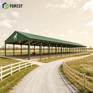 Grande structure de manège équestre préfabriquée en acier à grande portée, centre sportif couvert pour l'entraînement équestre - Product Image 1