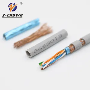 Tembaga padat upt cat5 pemasok 0.5mm kabel stp cat5e kabel Utp