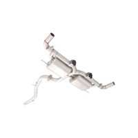 Sección de escape trasera de acero inoxidable SS304 pulido espejo de 1.5mm de grosor con válvula de salida única de doble lado para Mercedes-Benz GLC 260/300 2.0T