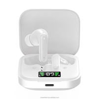 Écouteurs Bluetooth avec écran numérique 5.4, son stéréo haute fidélité intra-auriculaire, 3 heures d'autonomie, étanches, commande tactile, écouteurs de sport