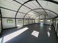 Carpa de Lona Grande para las Cuatro Estaciones, de 3 Capas, con Arco de Acero, para Clima Frío