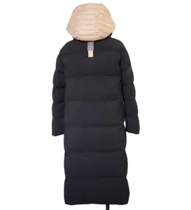Горячая распродажа стильная Корейская Женская длинная стеганая куртка с капюшоном зимняя одежда