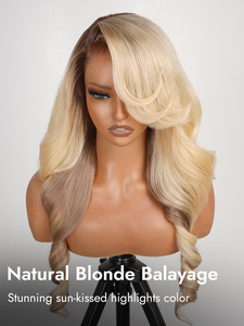 <span class=keywords><strong>Balayage</strong></span> <span class=keywords><strong>Rubio</strong></span> <span class=keywords><strong>en</strong></span> <span class=keywords><strong>cabello</strong></span> <span class=keywords><strong>castaño</strong></span> claro <span class=keywords><strong>Cabello</strong></span> humano brasileño crudo Pre estilo Body Wave 13x4 Peluca frontal de encaje 14-30 pulgadas - Product Image 3