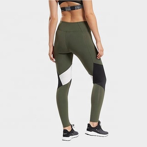 Leggings de sport pour femmes à taille haute, longueur genou, respirants, en spandex/polyester, avec poches latérales pour le yoga, l'entraînement et la course à pied - Product Image 2