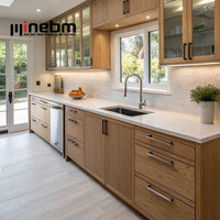 Sistem Kabinet Dapur Modern High Gloss dengan Finishing Melamin Modern untuk Dapur Modular, Renovasi Lemari Dapur