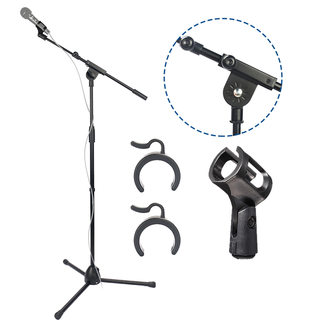 Metal Microphone Adjustable  Stand Studio Mic Stand Microphone for Live Broadcast Recording Boom Stand Holder