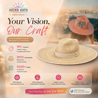 Chapeau de paille OEM Shinehats 2026, style Panama Fedora, à large bord, pour femme, protection solaire, été, plage, vacances, resort, avec logo