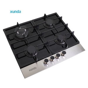 Table de cuisson à gaz encastrable Xunda 4 brûleurs en verre trempé de haute qualité à <span class=keywords><strong>prix</strong></span> avantageux, plaque de cuisson en verre trempé CE, cuisinière à gaz 4 brûleurs pour cuisine - Product Image 3