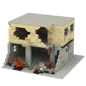 Blocs de construction MOC de petite taille, base dans le désert, forteresse, centre de commandement, ruines, champ de bataille, maison DIY, miniatures, jouets en briques - Product Image 3