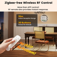 Module de commutation intelligent ZigBee GIRIER Tuya 1/2CH RF433 pour éclairage, contrôle bidirectionnel, fil neutre requis