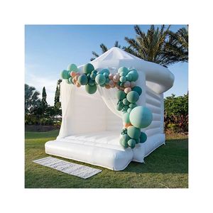 Thương mại sang trọng màu trắng đám cưới Bouncer nhảy bouncy lâu đài <span class=keywords><strong>Inflatable</strong></span> Trắng nhà bị trả lại - Product Image 6