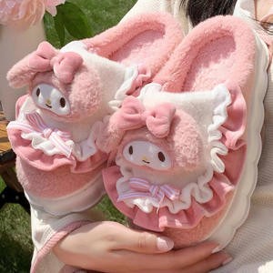 Casa interna per pantofole per le signore carino modello <span class=keywords><strong>cane</strong></span> <span class=keywords><strong>con</strong></span> fondo spesso antiscivolo scarpe di cotone nuovo Design <span class=keywords><strong>con</strong></span> lana nuova scarpa da uomo - Product Image 2