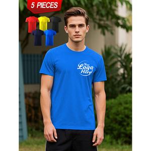 Camisetas atléticas de manga corta con cuello redondo para hombre - Product Image 2