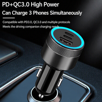 Nouvel adaptateur de chargeur de voiture universel PD 83W QC 3.0 avec ports A+C+C et prise allume-cigare