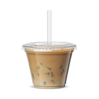Fuling – tasses en plastique pour jus de café et latte, personnalisées, 12oz, 16oz, 20oz, avec couvercle en forme de dôme, thé au lait, jetables, avec couvercles