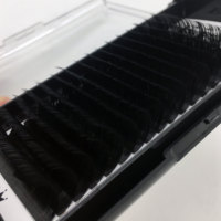 Extensions de cils individuels Lashex Jet Black Silk en vison, courbure J/B/C/CC/D/DD/M, fabriquées en cachemire
