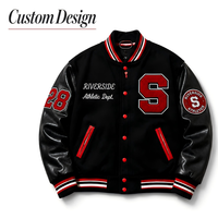 Veste universitaire personnalisée pour homme, veste de baseball, broderie de patchs en chenille, mélange de laine, manches en simili cuir, veste Letterman personnalisée
