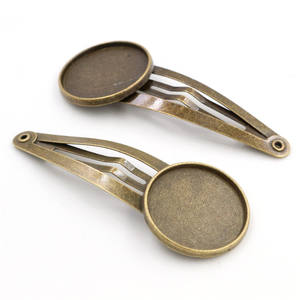 INTODIY Multi Color 12/20mm Diâmetro Interno Clipe Base de Cabelo Bb Clipe Luz Gemstone Base Acessório Titular Vazio Cerca de 60mm Longo - Product Image 3