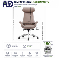Fournisseur de chaises de bureau ergonomiques pivotantes en cuir à marque privée pour les bureaux, les hôtels et les salons