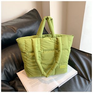 New! Custom Logo Womens Puffy Quilted <strong>Puffer</strong> Tote Handbags Shoulder Crossbody Bags - Product Image 3