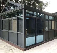 Jardin contemporain Design cadre en aluminium toit en verre véranda 4 saisons véranda maison en verre véranda