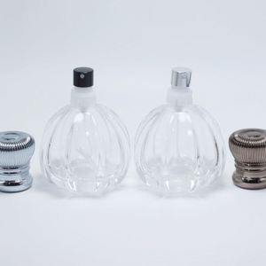 ขวดน้ำหอมแก้วทรงกลมใสขนาด 50 มล. ดีไซน์ใหม่ พร้อมฝาซิงค์หรูหรา - Product Image 4