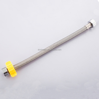 Tuyau d'aplomb tressé Flexible à Double verrouillage en acier inoxydable Durable pour salle de bain cuisine robinet lavabos tuyau d'entrée tuyau d'eau