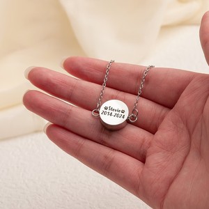 <span class=keywords><strong>Bracelet</strong></span> personnalisé gravé avec un souvenir de fourrure d'animal de compagnie, plaqué or 18K PVD, acier inoxydable, bijoux DIY pour animaux de compagnie - Product Image 3