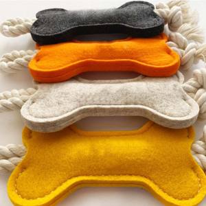 Mainan bulu Kempa tahan gigit, tongkat Gerinda anjing mainan tali kreatif dan tebal persediaan hewan peliharaan tulang - Product Image 3