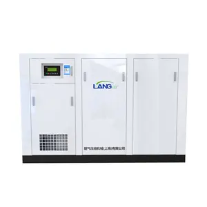 Langair OEM 서비스는 저소음 수준 75kw NB 8bar 2 단 압축 공기 스크류 압축기 기계 제공