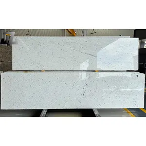 Harga murah granit putih lempengan besar dipoles kualitas baik batu granit alami untuk meja dan meja