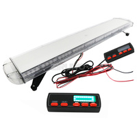 Barre de feux de signalisation d'urgence LED ambre de 47 pouces pour toit, avec aluminium et PVC, 12V/24V, assemblage de feux d'avertissement, provenance Chine continentale