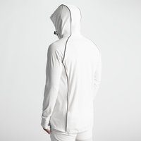 2022 automne nouveau Fitness à capuche tir costume à manches longues basket-ball entraînement fermeture éclair hommes veste solide tissé tissu pour le printemps