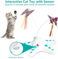 Jouet intelligent pour chat avec rotation programmée, jouets interactifs pour animaux de compagnie avec papillon remplaçable, vente en gros de jouets pour chats