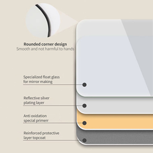 <span class=keywords><strong>Espejo</strong></span> Inteligente LED con Forma de Guijarro Irregular Personalizado, <span class=keywords><strong>Espejo</strong></span> de Baño Retroiluminado sin Marco con Antivaho para Proyectos Hoteleros y Villas - Product Image 5