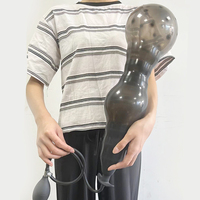 Énorme plug anal gonflable flexible noir pour l'expansion des fesses