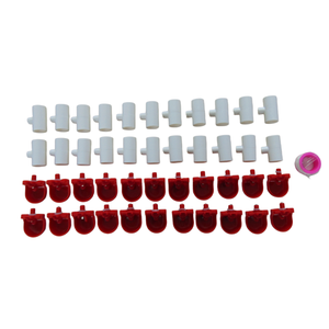 Kit <span class=keywords><strong>d</strong></span>'abreuvoirs anti-éclaboussures automatiques 22 stations pour volailles, avec biberons croisés, bols, raccords en PVC et ruban pour l'approvisionnement en eau <span class=keywords><strong>des</strong></span> poulets, canards, <span class=keywords><strong>lapins</strong></span> et cailles en ferme - Product Image 1